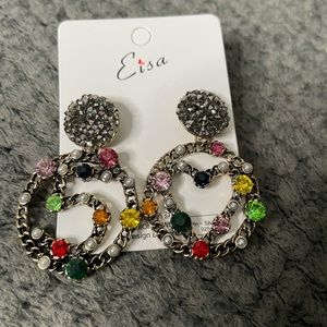 Silver pearl earrings